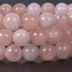 Justinstones Gem Semi Precious Gemstone 8mm Round Beads Stretch Bracelet 7 Inch Unisex - color: Peach Morganite
