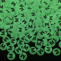 200PCS Letter Beads Glow in The Dark 4x7mm Acrylic Alphabet Letter M Beads for Jewelry Making Bracelet - color: M-200PCS