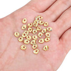 BEADIA 14K Gold Plated Irregular Spacer Beads 5x6mm 30pcs for Jewelry Making Findings Non Tarnish - color: 14K Gold, size: 5x6mm Irregular