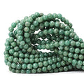 60PCS 6mm Natural African Jade Gemstone Round Loose Beads for Jewelry Making DIY Findings 1 Strand 15" - color: African Jade, size: 6mm