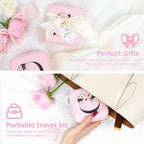 AYGXU Travel Jewelry Box for Women and Girls - Small Case With Initial A-Z - Teacher Gifts - color: pink, size: K