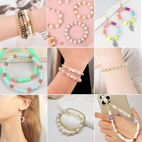 ZSFLZS 520pcs 6mm Round Spacer Beads for Bracelets Making, Heishi Polymer Flat Disc Spacer Bead for Jewelry Making, Ball Spacer Beads for Bracelets Clay Beads for Jewelry Making - size: 520pcs(6mm Balls)