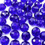 500pcs Crystal Glass Beads 3mm Faceted Rondelle Glass Spacer Beads with Hole for Bracelets Necklace Earring DIY Jewelry Making Craft(Deep Blue) - color: Deep Blue, size: 3mm