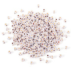 FASHEWELRY 500Pcs White Golden Letter Beads 4.5mm Square Alphabet Beads Acrylic Cube Letter K Beads for Friendship Bracelet Necklace Keychains Jewelry Making - color: Letter K
