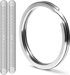 CREST Surgical and Marine Grade Stainless Steel Split Ring for Keychains SS316L Key Rings for Car Keys - color: 100-pack 316ss