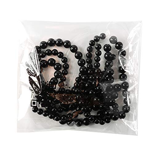 RayLineDo® 35Pcs 10mm Natural Black Onyx Stone Round Beads Loose Beads Wholesale for Jewelry Making - color: Black Onyx, size: 10mm