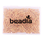 BEADIA Open Eye Pins Gold Head Pins for DIY Jewelry Making 20mm 500pcs - color: Gold, size: 20mm