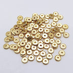 INSPIRELLE 100pcs Heishi Beads 8mm Long-Lasting Disc Brass Rondelle Spacer Beads Yellow Gold Plated Flat Round Shape Jewelry Metal Spacers for Bracelet Necklace Jewelry Making - color: Yellow Gold, size: 8mm