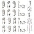UNICRAFTALE 70Pcs 304 Stainless Steel Clip-on Earring Converter Components Hypoallergenic Round Earring Clip Backs DIY Earring Making for Women Non-Pierced Ears - color: Steel Color