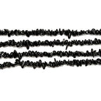 3-5mm Natural Black Tourmaline Gemstone Chips Loose Beads Semi Precious for Jewelry Making DIY Handmade Craft Supplies 1 Strand per Bag Approxi 32" - color: Bluck Tourmaline
