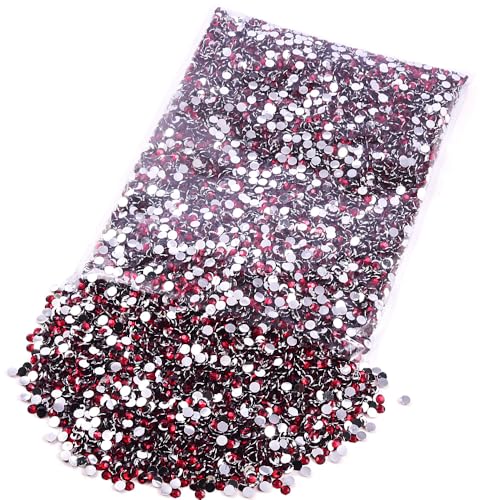Blinginbox 50000pcs Flatback Rhinestones,Resin Non Hotfix Rhinestones Large Quantity Wholesale for Crafts DIY Creative Design,Clothes,Makeup,Nail Art (2mm=0.08",Dk siam) - color: Dk siam, size: 2mm=0.08"