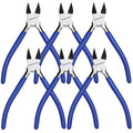 WORKPRO 6 Pack Wire Cutters, 6 Inch Precision Flush Cutters, Spring Loaded Side Cutting Pliers, Sharp Diagonal Cutters for Crafts, Jewelry Making, Electronics