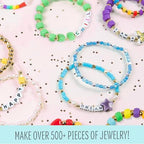 STMT D.I.Y. Rainbow Bead Case, Includes Over 500 Jewelry Making Supplies, Including Cute Beads for Jewelry Making, Bracelet Charms, Storage Case, Friendship Bracelet Kit, Teen Girl Gifts - style: Rainbow
