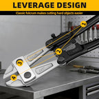 GRENPRO 24” Bolt Cutter, CRV Chrome Vanadium Steel Blade, Yellow & Black Non-Slip Handle, Professional Heavy-Duty Cutter - style: 24" Bolt Cutter