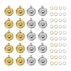 UMAOKANG 20pcs Stainless Steel Jewelry Making Charm Set Paw Charm Pendant for Women Necklace Bracelet DIY Bulk Charms - color: Paws Gold Silver