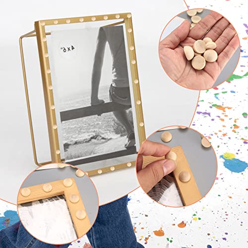 200 Pcs Half Wooden Beads, Unfinished Natural Split Wood Balls, 12mm/15mm/20mm Small Half Round Decorative Wooden Craft Beads Balls for Paint DIY Craft Kids Arts Toy Home Party Decoration