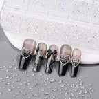 6800Pcs White AB Resin Rhinestones, 1.5mm 2mm 3mm Pointed Bottom Crystals Stones Diamonds Nail Gems Bedazzler Kit with Pickup Tools for Nails Face Eyes Makeup Tumblers Crafts (25-K1-pointed-white) - color: 25-K1-pointed-white