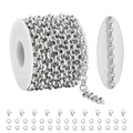 KYUNHOO 16.4 Feet Embossed Circle Chain for Jewelry Making Stainless Steel Bracelet Crafting Chain Silver Jewelry Findings for Men Women DIY Necklace Earrings - color: Circle Silver