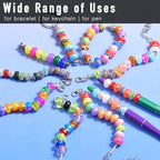 100pcs Large Hole Spacer Beads for Bracelet Necklace Pen & Keychain Making, European Glass Jewelry Findings & Supplies, Bubble Gum Beads, Mixed Style (100Pcs European) - color: 100Pcs European
