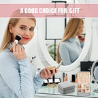 Taiyin Travel Jewelry Case, Bridesmaid Gifts Mini Jewelry Organizer, PU Leather Portable Earring Box for Women Girls - color: Gray