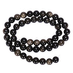 90pcs Adabele Natural Gold Sheen Black Obsidian Healing Gemstone 4mm (0.16 inch) Small Round Beads Gem Stone Spacer for Jewelry Making GY1-4 - color: Gold Sheen Obsidian, size: 4mm (90pcs/1 Strand)