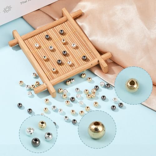 1 Box 2400PCS 5MM Mixed Color Spacers Ball Bead with Holes Spacer Filled Round Small Charms CCB Plastic Smooth Loose Beads Bulk for Jewelry Making Bracelets Necklaces DIY Craft Supplies - size: 5mm 2400pcs