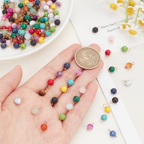 PH PandaHall Natural Gemstone Pendants & Charms - Crystal Stone Charms for DIY Crafts