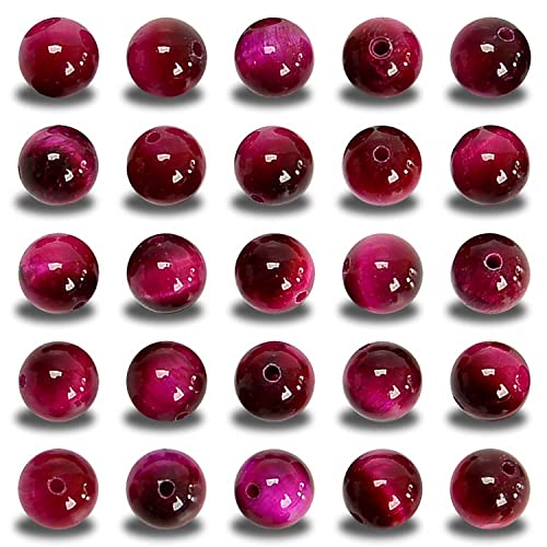 NCB 200pcs 4mm Rose Tiger's Eye Loose Beads for Jewelry Making, Natural Semi Precious Beads Round Smooth Gemstones Spacer Beads Charms for Necklaces Bracelets (Rose Tiger's Eye, 4mm 200Beads) - color: Rose Tiger's Eye, size: 4mm 200Beads