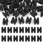 FASHEWELRY 30Pcs Acrylic Letter H Beads with Large Hole Big Plastic Letter Blocks European Beads 3D Letters Chunky Vowel Initial Alphabet Bead for Key Chains Necklace DIY Arts Craft Projects - color: Black, size: H