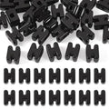 Craftora 30Pcs 20mm Black Large Letter Beads, Acrylic Big Alphabet Beads, Jumbo Initial Letter H Bead with Large Hole for Friendship Bracelets Keychain Bag Charms Shoelaces - color: Letter H