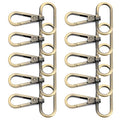 CRAFTMEMORE Snap Hook Swivel Push Gate Lobster Clasps Fashion Clips Purse Making FS10 Pack of 10 (Brushed Brass, 1-1/2 Inch) - color: Brushed Brass, size: 1-1/2 Inch