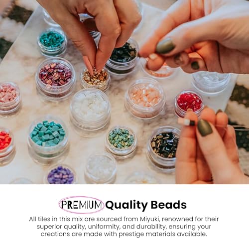 Mack and Rex Tila Bead Mixes (Island) – Includes Matte Teal, Opaque, Picasso (4514), Mossy Picasso, and Aquamarine and Metallic Peacock Blue/Green - color: Island, size: 10 Gram Bag