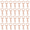 60Pcs Star Shaped Spring Snap Keychain Clip,Metal Swivel Clasp Snap Hook Key Ring with Chain Hanging Buckle with Open Jump Ring Connector for Crafts Key Ring Making,DIY Keychain Supplies(Rose Gold) - color: rose gold
