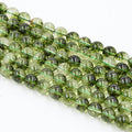 Asingeloo Natural Green Peridot Gemstone Beads Round Loose Spacer Beads for Jewelry Making Crystal Energy Stone Healing Power 6mm /15inch a Strand - color: Green Crystal, size: 6mm