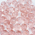500pcs Crystal Glass Beads 3mm Faceted Rondelle Glass Spacer Beads with Hole for Bracelets Necklace Earring DIY Jewelry Making Craft(Pink) - color: Pink, size: 3mm