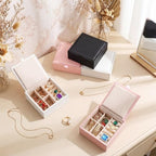 Nosiny 12 Pack Small Jewelry Gifts Box Bridesmaid Gifts Bulk Travel Jewelry Storage Case Portable Flip Cover PU Leather Mini Gift Boxes for Rings Earrings Necklace for Women Girl Wedding Birthday