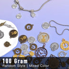 stino 100 G Mixed Style Metal Charms for Jewelry Making, Bulk Silver & Gold Plated, for Bracelet, Necklace, Earrings DIY Crafts - style: Clock