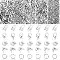 880 Pieces Jewelry Making Accessories Set Include 80 Lobster Clasps 200 Bead Knot Covers 200 Crimp Cover 200 Crimp End Tip and 200 Jump Ring Connectors for DIY Crafts Bracelet Jewelry Supplies, Silver