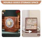Wooden Jewelry Box for Women Jewelry Box With Drawers Walnut Wood (Walnut Wood with printing B) - color: Walnut Wood with printing B