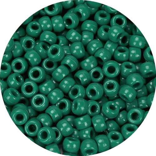 IOOLEEM Pony Beads(1000pcs Dark Green Pony Beads), Beads for Jewelry Making, Crafts, Beading Supplies, Arts & Crafts Materials for Jewelry Making. - color: Dark Green, size: Medium Pack