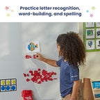 hand2mind Rainbow Lowercase Magnetic Letters, Plastic Magnetic Letters for Classroom, Alphabet Letters for Kids, Letter Recognition for Kindergarten, Word Building Letter Magnets for Kids (Set of 6)
