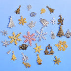 stino 100 G Mixed Style Metal Charms for Jewelry Making, Bulk Silver & Gold Plated, for Bracelet, Necklace, Earrings DIY Crafts - style: Christmas