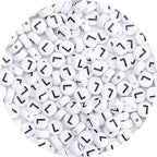 100Pcs Letter Beads 4x7mm White Round Acrylic Alphabet Beads Letter L Beads for Jewelry Making DIY Bracelets Necklaces Key Chains - color: L 100Pcs