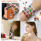 650pcs Sports Polymer Clay Beads Bracelet Making Kit, Gold Beads Clay Bead Charms, Baseball Football Basketball Soccer Volleyball, Clay Bead Charms for Jewelry Making, Necklace, Earring - color: Sports balls