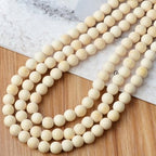 6mm Massive Beads Natural Wooden Round Loose Beads Jewelry Making with Thread 200 PCS(Golden Bamboo, 6mm) - color: Golden Bamboo, size: 6mm