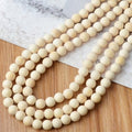 8mm Massive Beads Natural Wooden Round Loose Beads Jewelry Making with Thread 200 PCS(Golden Bamboo, 8mm) - color: Golden Bamboo, size: 8mm