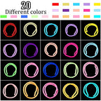 8000 Pieces 20 Strands Polymer Clay Disc Flat Heishi Round Vinyl Handmade Spacer for Making Jewelry Necklace Bracelet DIY Crafts(Multiple Colors, 6 mm)