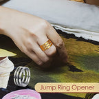 Hicarer 2 Pieces Jump Ring Opening Tools Opening Stainless Steel Jump Split Ring Opener Circle Tool for Jewelry Makers Craft Projects Supplies(Gold, Silver) - color: Gold, Silver