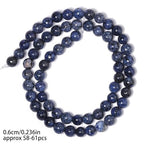 Stone Beads, 45pcs Blue Sodalite, 8mm Round Loose Beads for Jewelry Making, Bracelets, with Bag, String & Card - color: Blue Sodalite Beads, size: 8mm