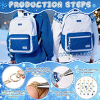 AUGSUN 189 Pcs Christmas Winter Keychain Making Kit, Charm Jewelry Chain 60 Charms 12 Keychain Clips Hooks 15 Extender Chains 100 Jump Ring and Jewelry Plier for DIY Crafts Accessories Holiday Gifts - style: Winter